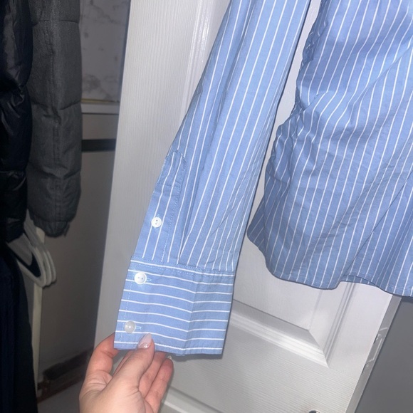 Abercrombie women's button down striped shirt size extra large - Picture 4 of 5